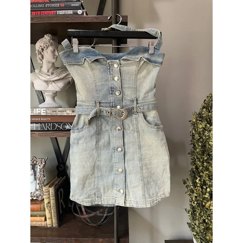 Retrofete Fallon Dress Porcelain Blue Women's Size XS - Picture 4 of 13